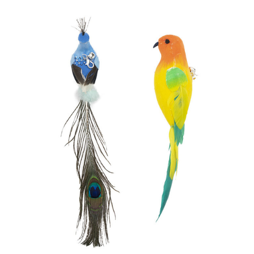 Deux oiseaux de rechange pour bâton interactif pour chat