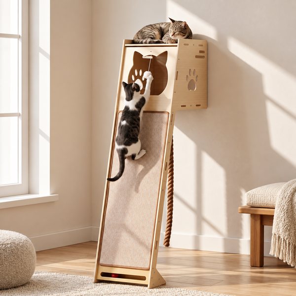 Arbre à chat de 120 cm avec lit et sisal