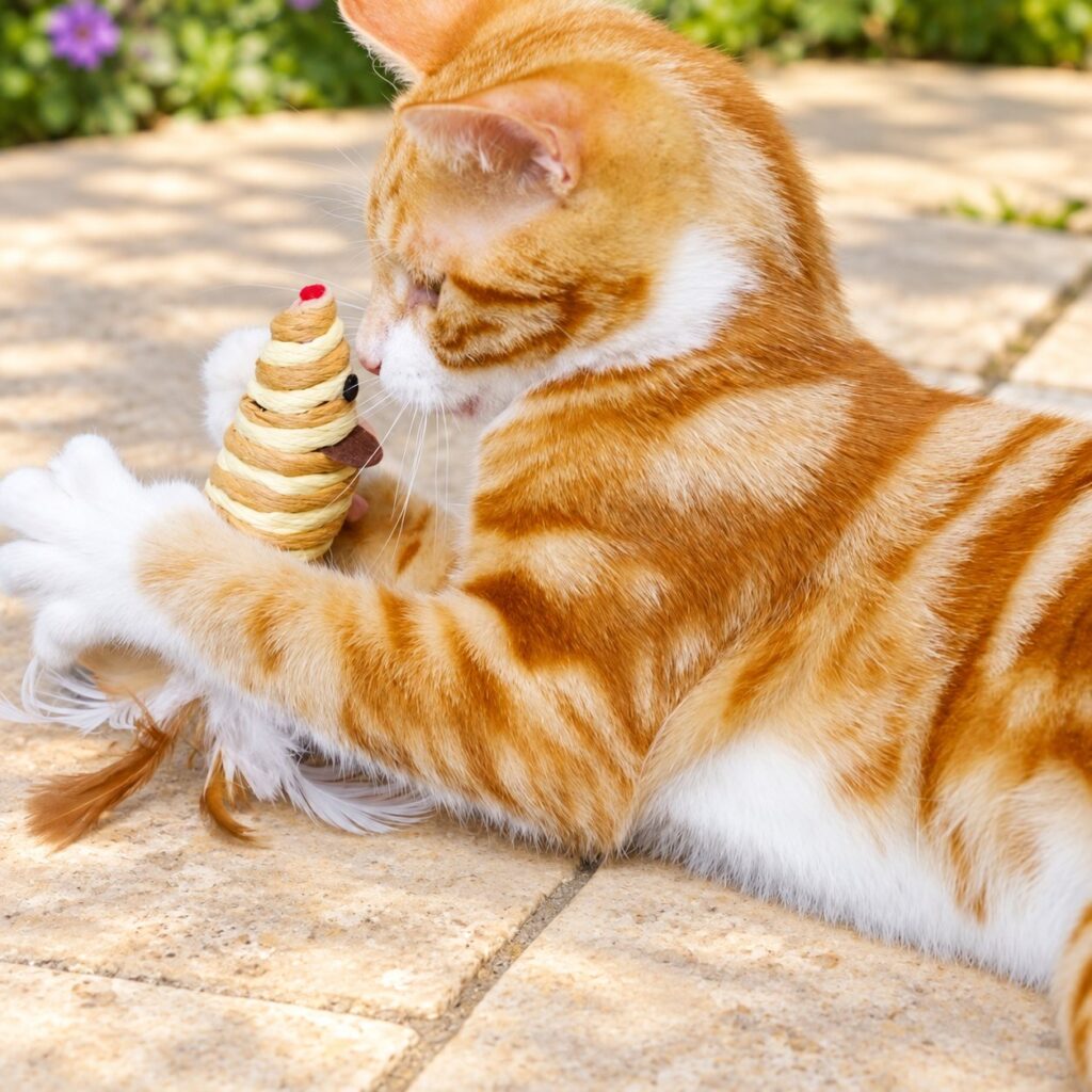 Jouet chat Souris en sisal – photo 2 créée avec l’IA
